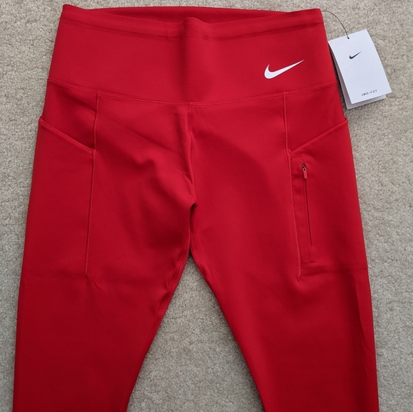 NWT Nike Dri-Fit red leggings large - Picture 3 of 8